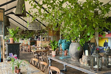 The Green Barn restaurant interior