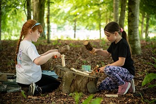 children in forest