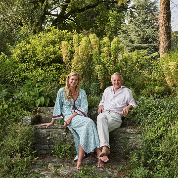 James and Joanna in the garden