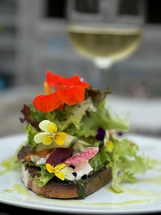 Garden bruschetta  from our Tapas Menu at The Green Barn