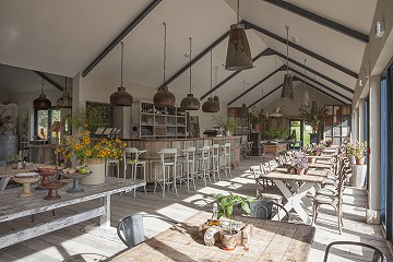 The Green Barn restaurant interior
