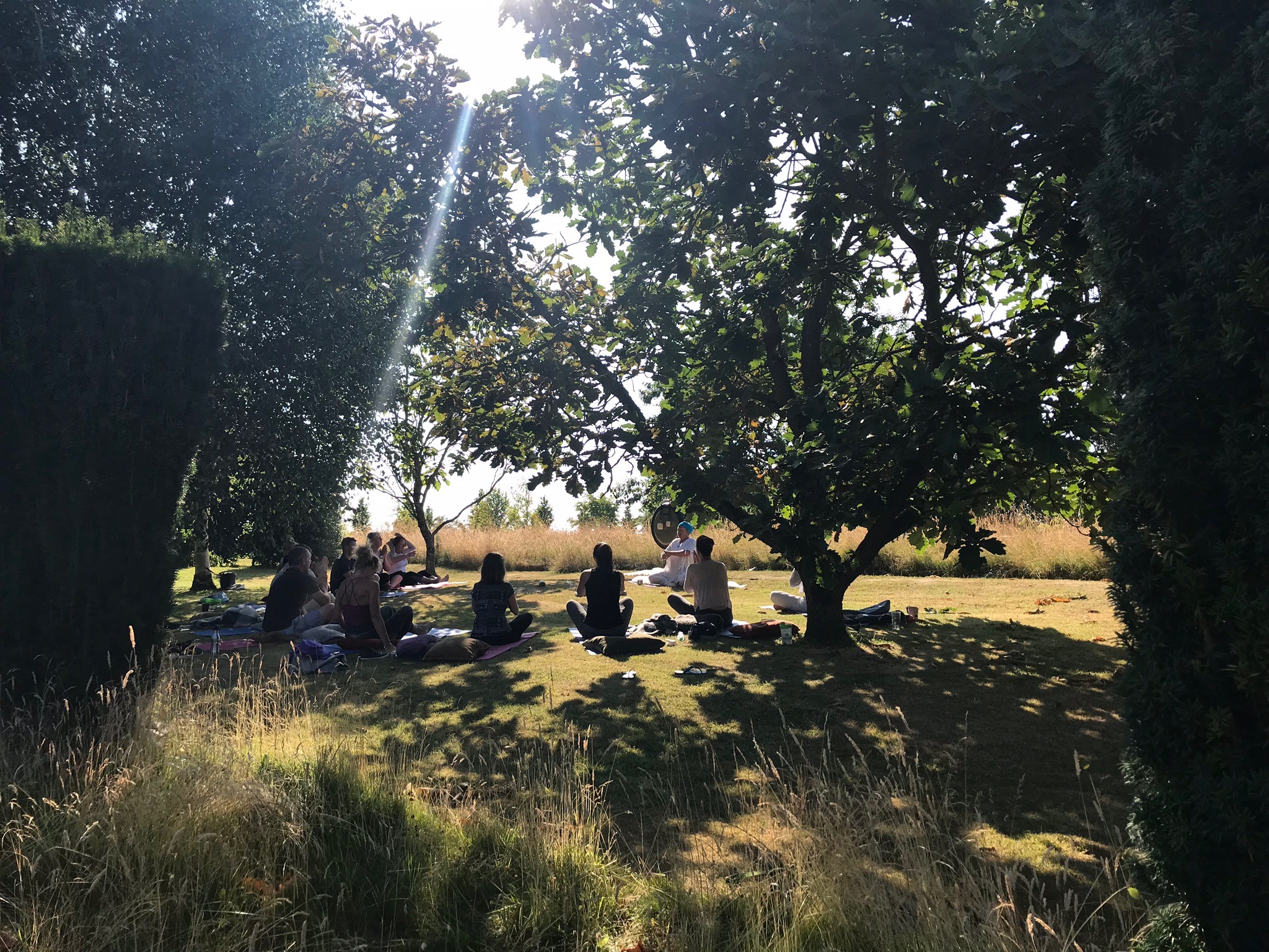 Yoga in the garden at Burtown House and Gardens